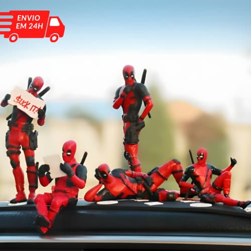 Boneco Deadpool Action figure para Carro Quarto Setup Gamer Anime Ideal para Prateleira