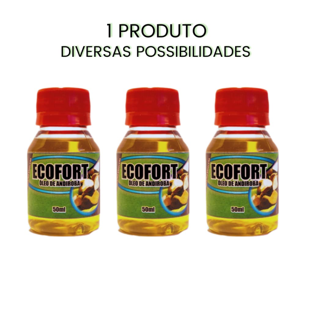Kit 3 UNID Ecoforte Óleo de Andiroba Natural  50ml