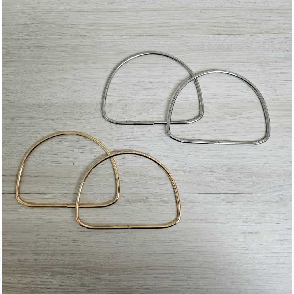 ALÇA DE METAL MEIA LUA PARA BOLSAS E ACESSÓRIOS O Par G