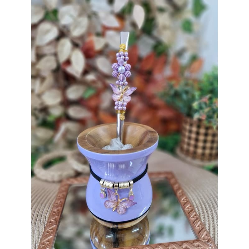 KIT CHIMA BORBOLETA PONTUDA COM CUIA BICOLOR/LISA