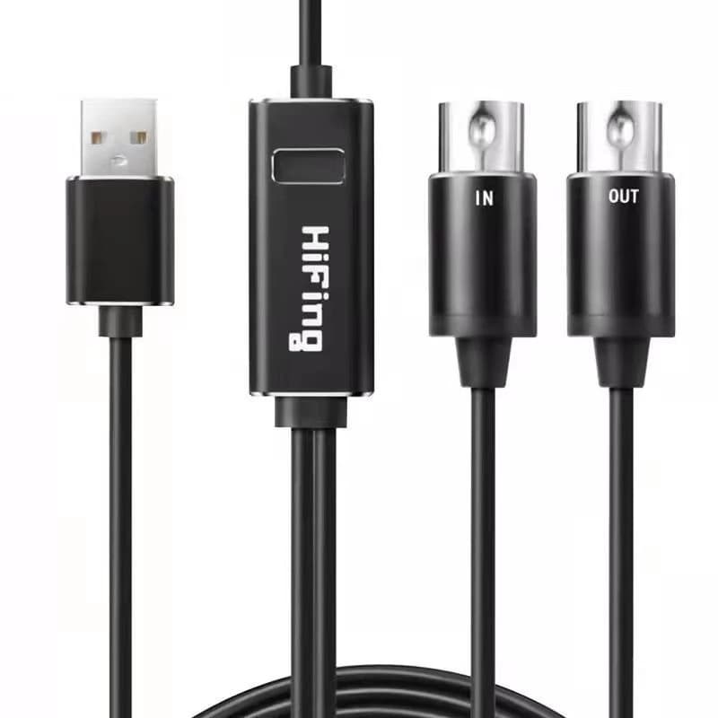 Cabo Adaptador Conversor Usb Midi Profissional Windows E Mac