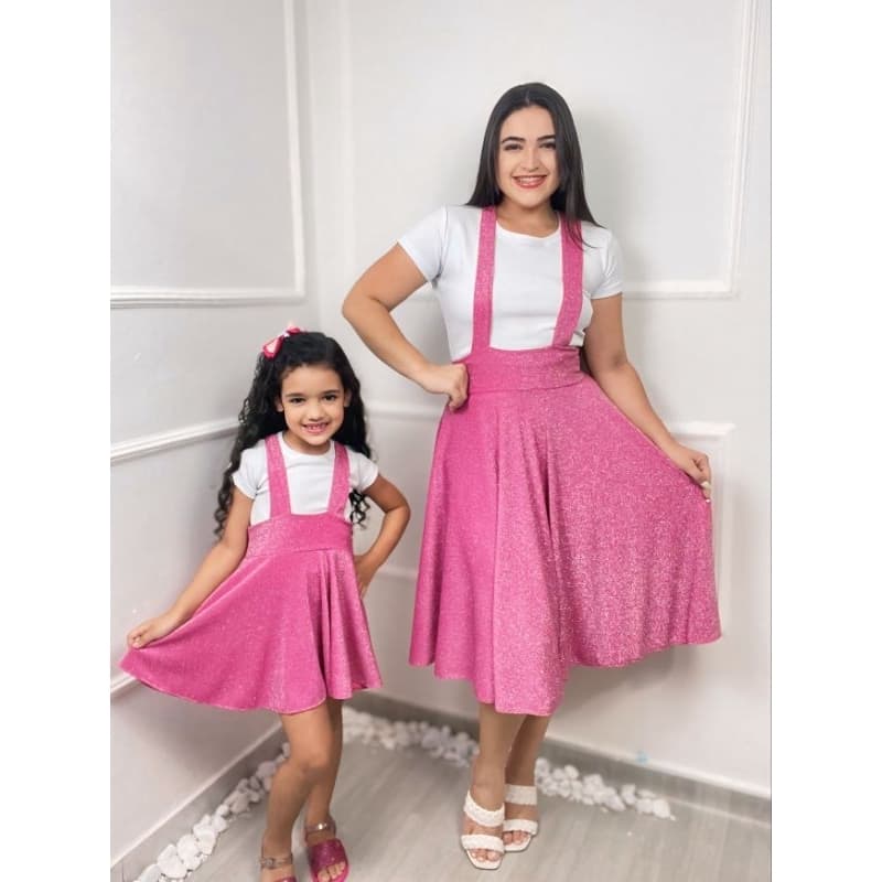 Salopete Midi Lurex MODA EVANGÉLICA Gospel Cristã