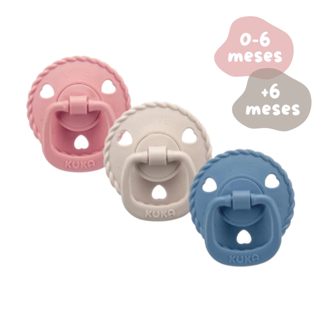 Chupeta Kuka Classic para Bebê Bico Reto 0-6/+6 Meses 1 Unidade