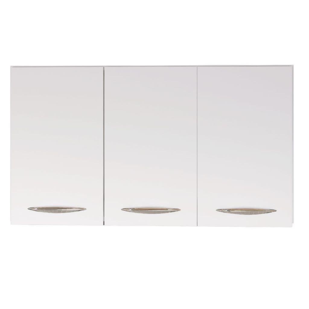 Armário Multiuso De Parede Aéreo Branco/Preto