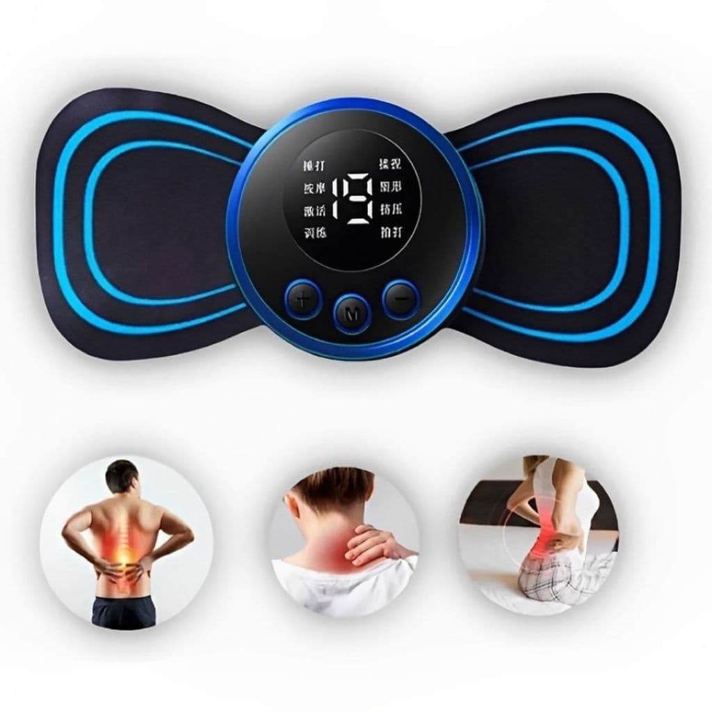 Massageador Elétrico Portátil Cervical EMS Alivia Dores Corpo Pescoço