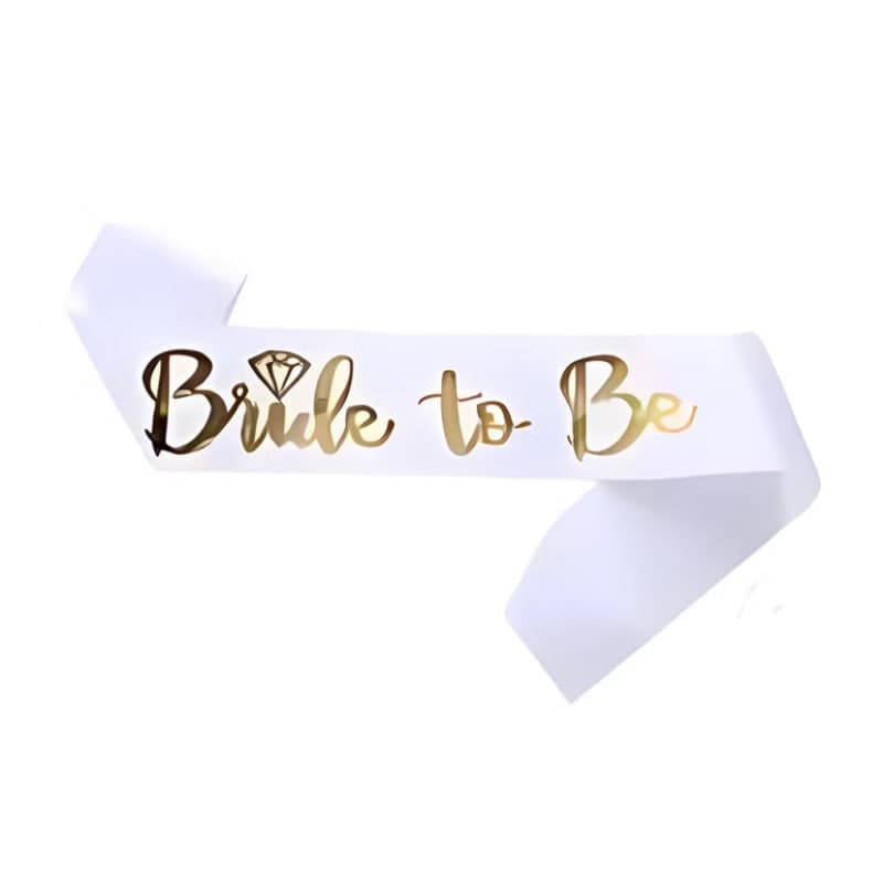 1 Faixa Noiva Branca Escrita  Bride To Be Despedida De Solteira