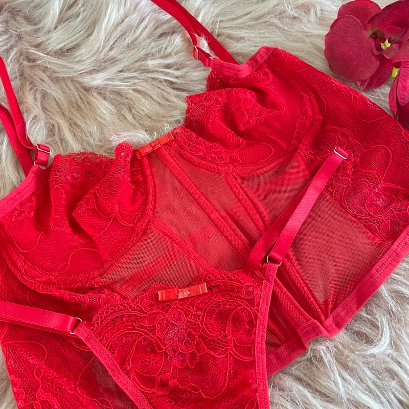 Conjunto Íris Cropped Sensual Corselet