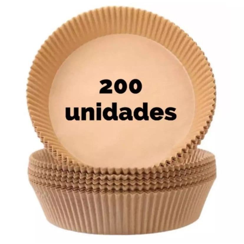 Kit Com 50/100/200 Formas Para Air Frayer Fritadeira Descartáveis Antiaderente De Papel Redonda