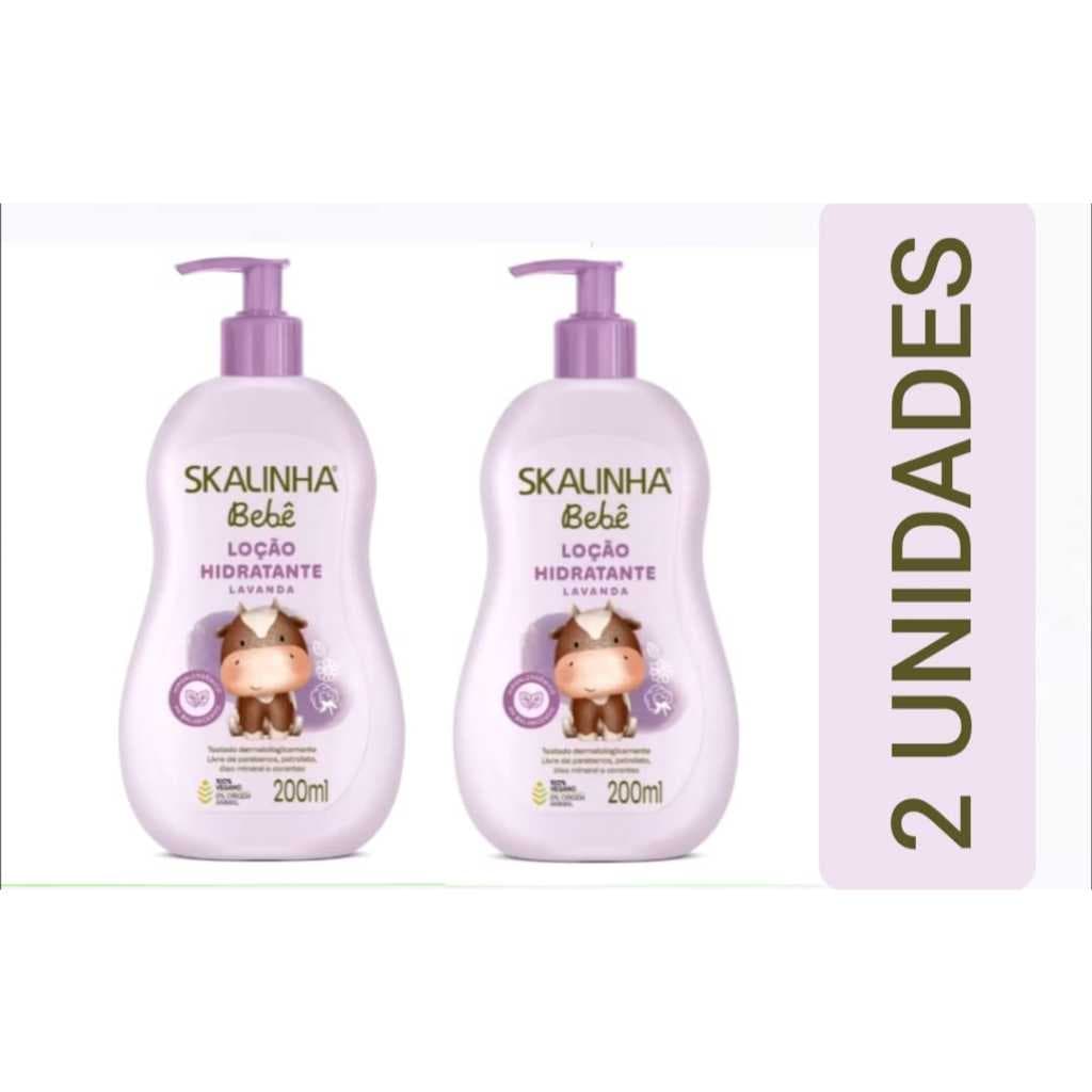 Kit 2 Loção Hidratante Skalinha Bebê Lavanda 200ml