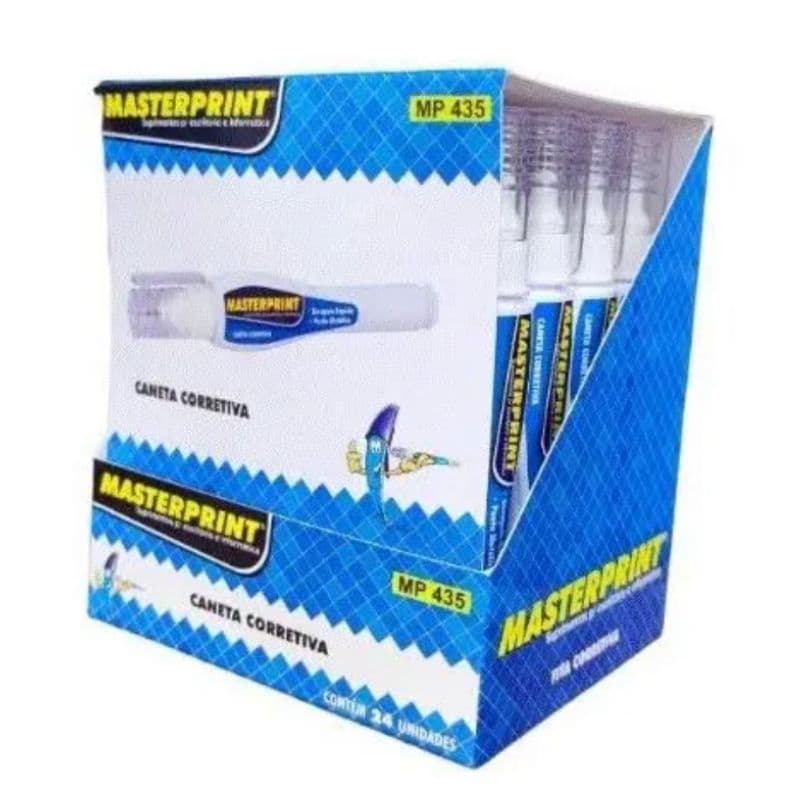 Caixa de Caneta corretiva masterprint 7ml - caixa com 24 un.