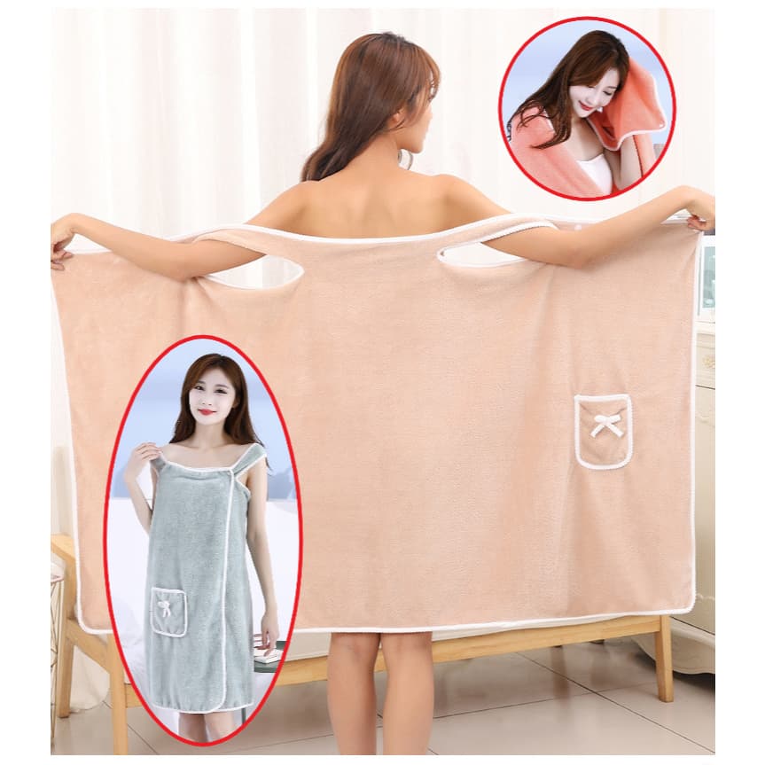 Toalhas Roupões de Banho de Secagem Rápida para mulheres e meninas Praia Spa Piscina Absorção Alta