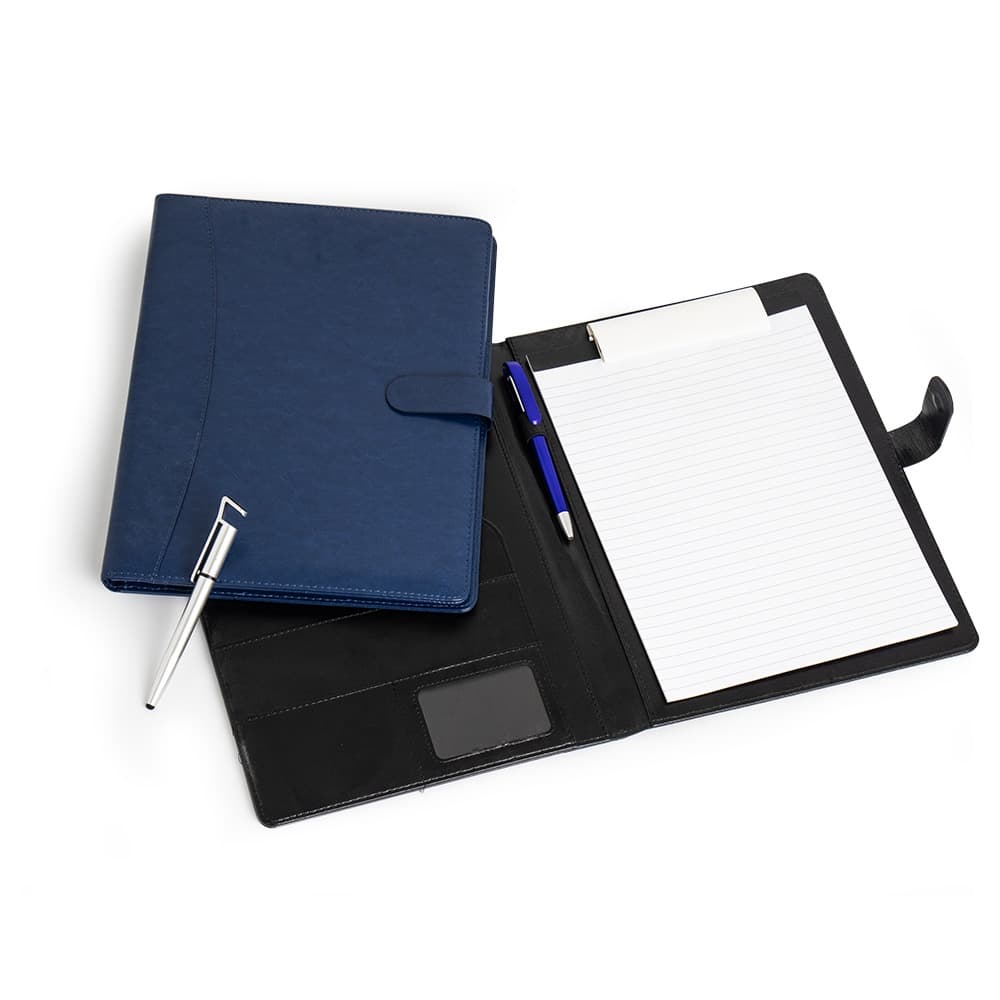 Pasta Executiva Convenção Couro Sintético E Fecho Magnético C/ Suporte Reposição Bloco