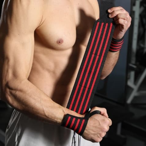 Jnlvariedades 1 Par Faixa de Munhequeira de Pulso Elástica para Academia e Crossfit