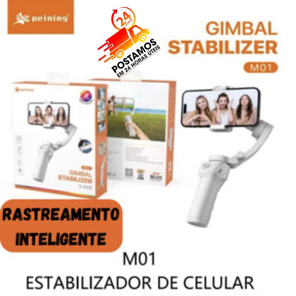 PEINING Estabilizador de Celular Portátil Gimbal com Rastreamento Inteligente de IA ORIGINAL