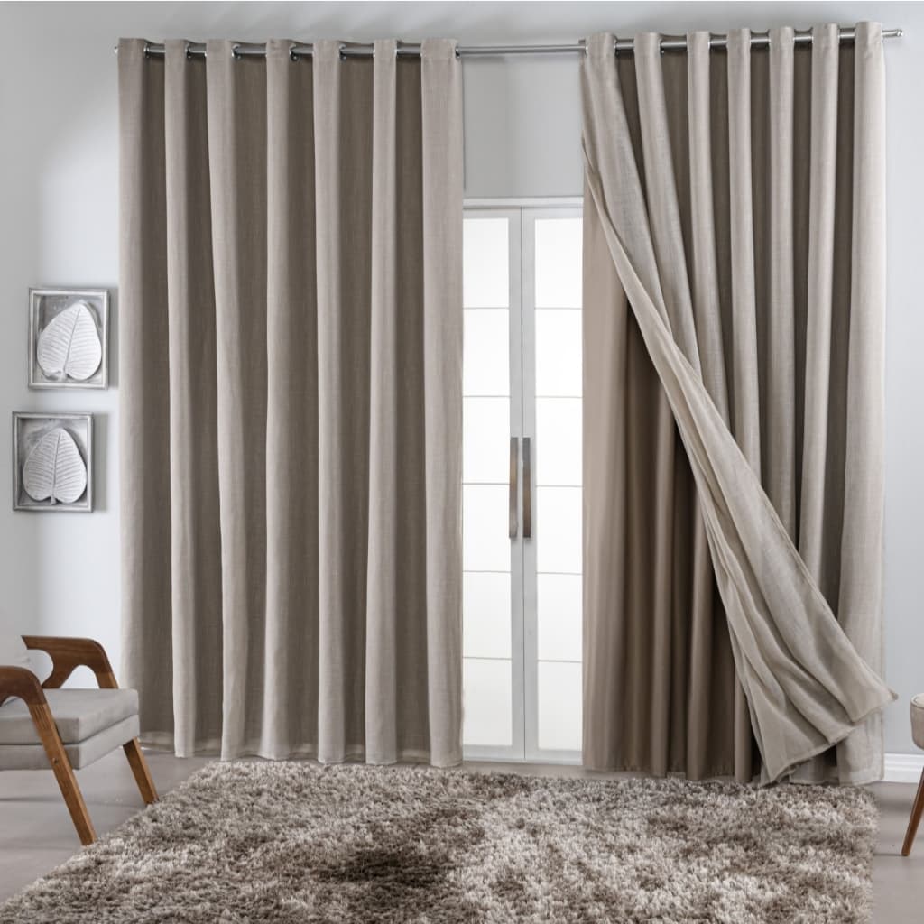 Cortina Voil Gaze de Linho com Forro Blackout em Tecido de 2,60 a 6,00 metros de largura