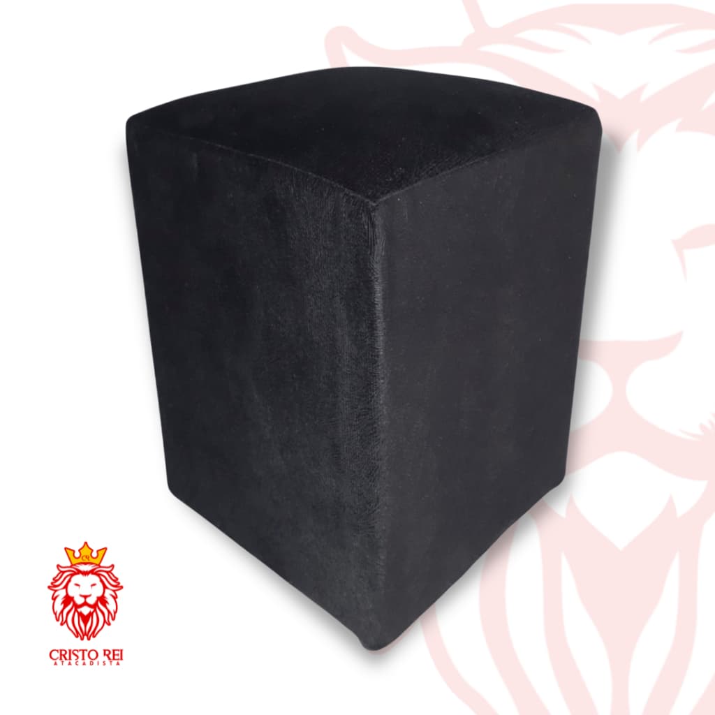 PUFF QUADRADO REFORÇADO SUEDE CUBO CASA SALA QUARTO PENTEADEIRA COLORIDO E ESTAMPADO