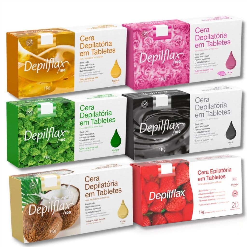 Cera Quente Depilatória Em Tabletes Depilflax 1 Kg Diversas Opções