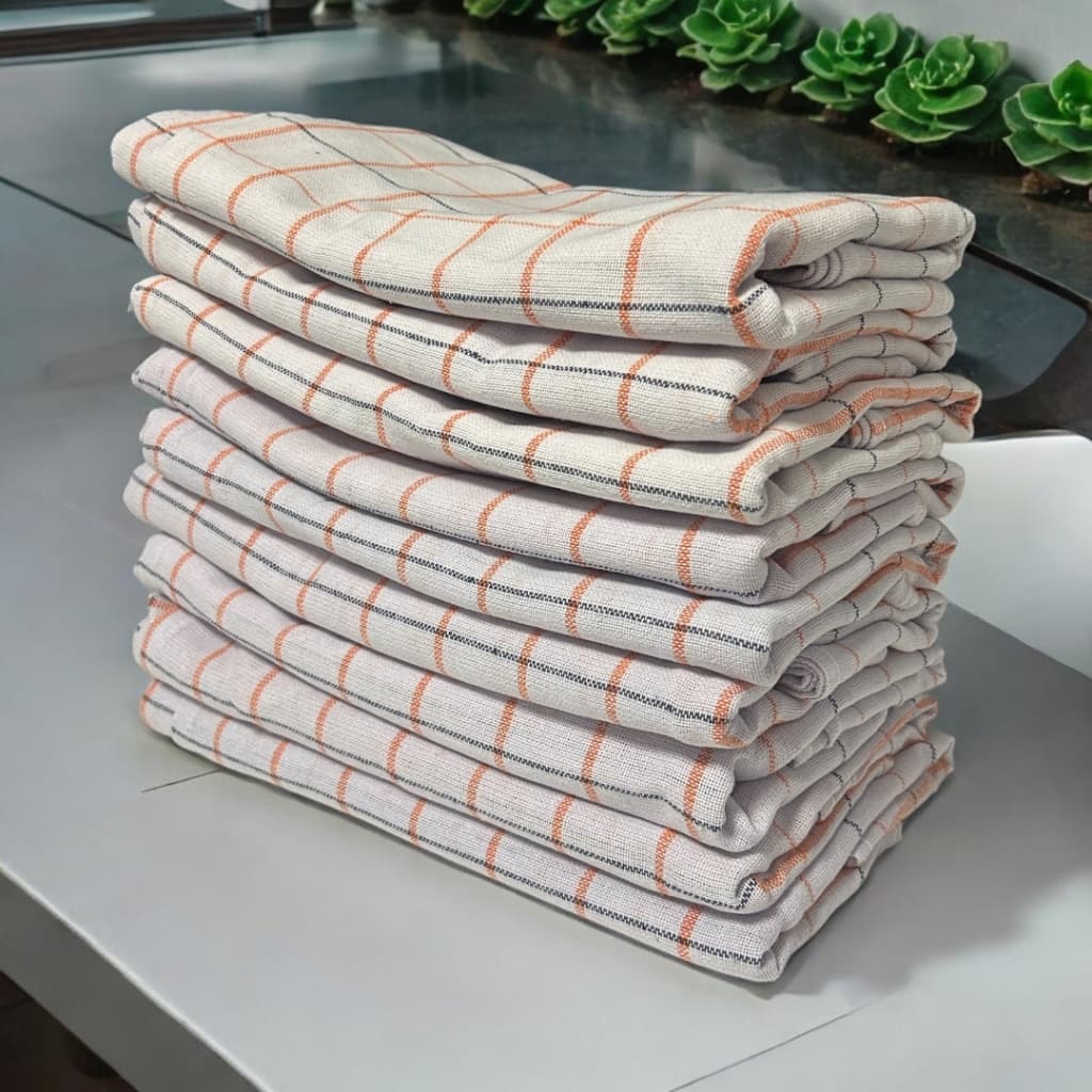 Kit 10 Panos de Prato Copa sem Estampa 100% Algodão Cozinha