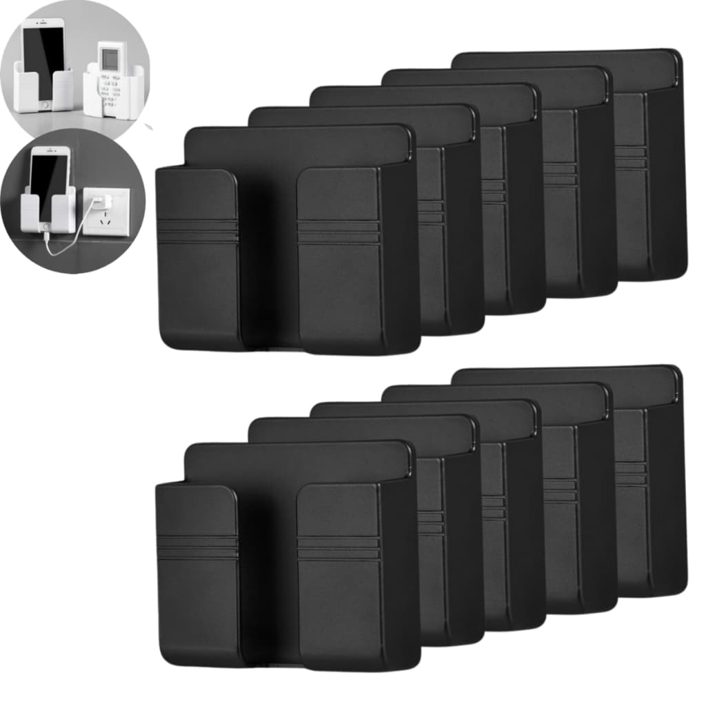 Kit 10/6/5/4/3/2 ou 1 Suporte Celular Parede Para Carregar Multiuso Controle Preto