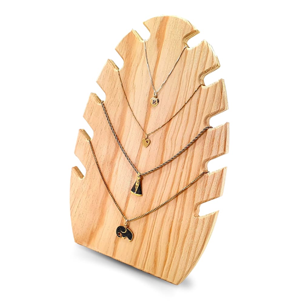 Porta Colar Organizador de Joias em Madeira Pinus – Expositor para Lojas ou Decoração