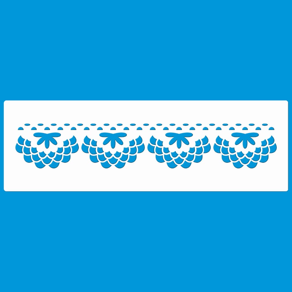 STENCIL 8 x 25 CROCHE MOLDE VAZADO PARA PINTURA EM TECIDO MDF MADEIRA PAREDE CAMISETA PANO PRATO