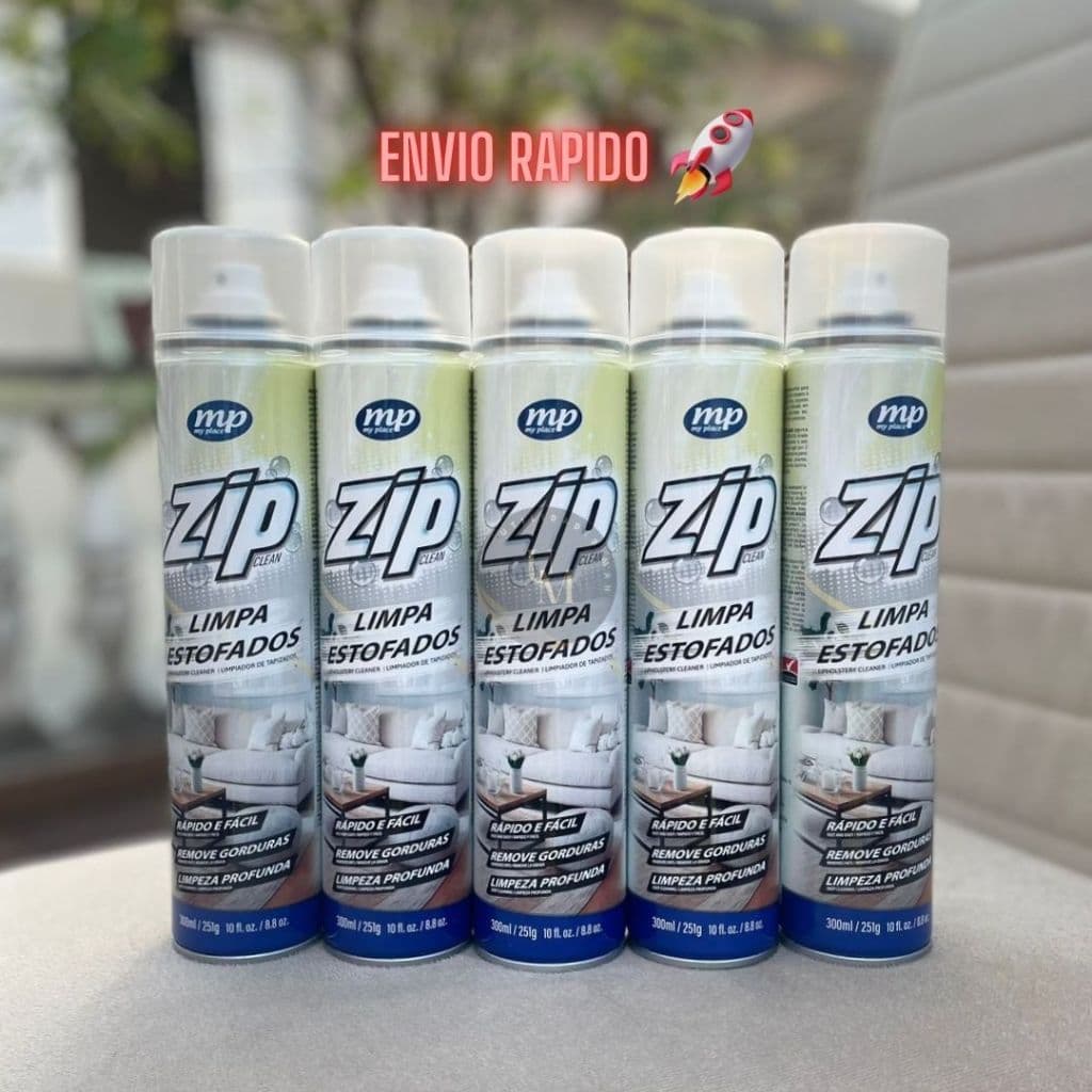 Espuma Para Limpeza de  Estofados Spray Zip Clean 300ml/251g