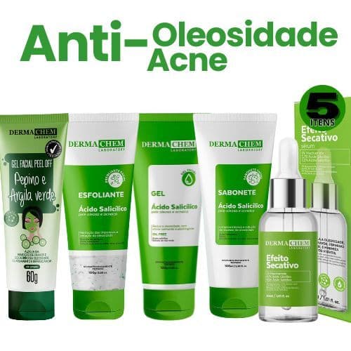 Kit Skin Care Anti Oleosidade e Acne Tratamento Facial