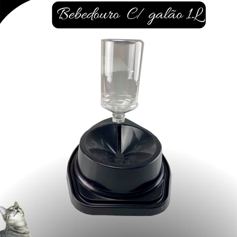 Bebedouro Automático 1 Litro Com Galãozinho Não Molha Pelos Para Cachorros Gatos