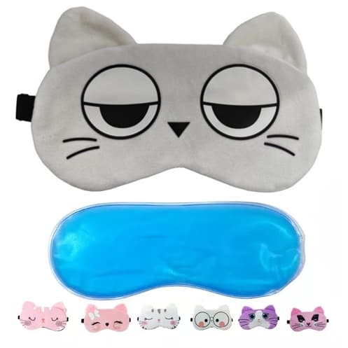Máscara Dormir Tapa Olho Viagem Gel Térmica Anti Claridade