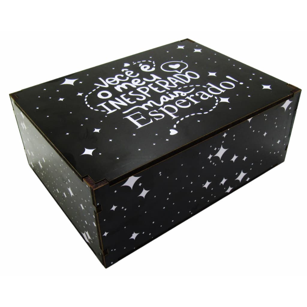 Caixa Presente Organizadora Inesperado Mais Esperado 23x17x9 Cm Mdf