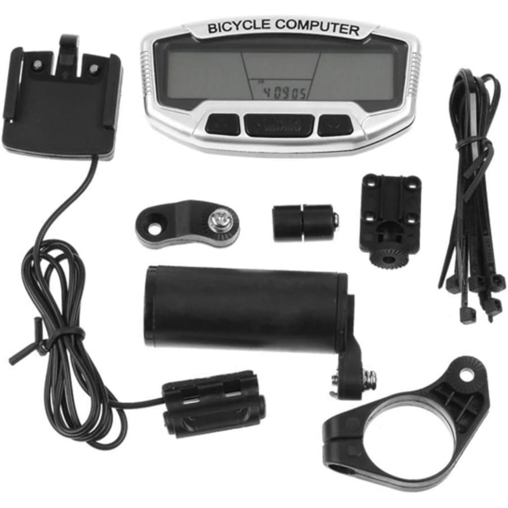 Ciclocomputador Bike 28 Funções Velocímetro Odômetro Sd-558a Cor Prateado