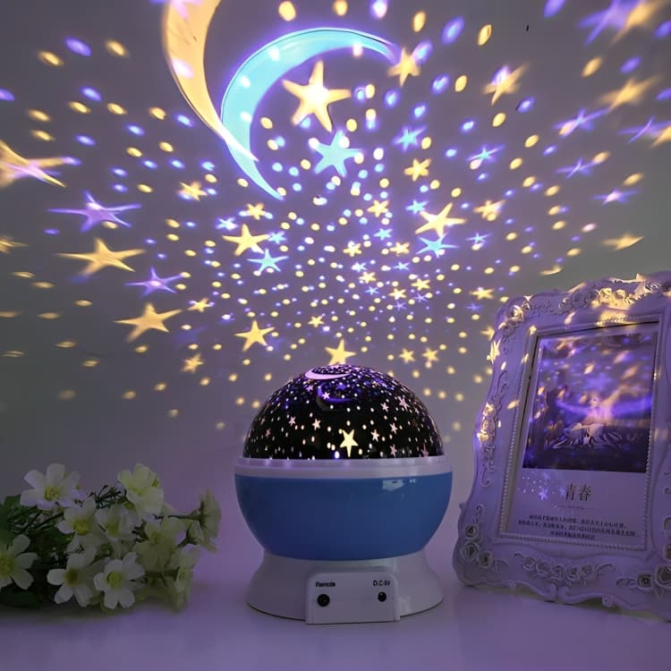 Luminária Projetor Estrela 360º Globo Galaxy Abajur Luminária de Mesa Abajur Galaxia Colorida