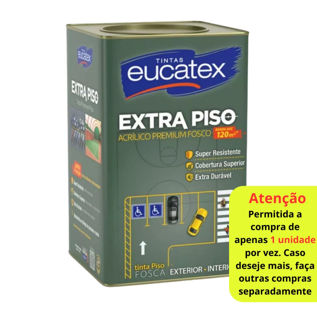 Tinta Acrilica Eucatex Premium Extra Piso Lata 18lts- Cores