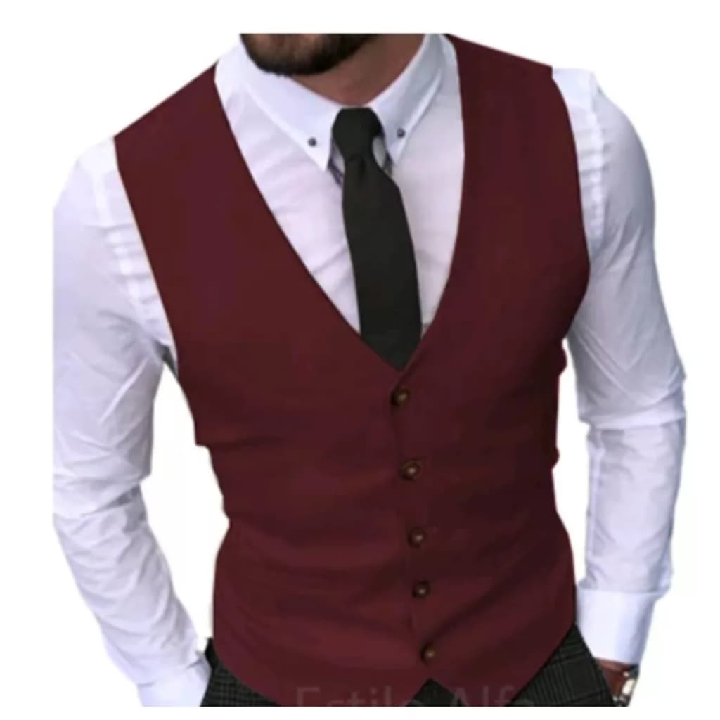 Kit Colete Social Slim + Gravata Social Masculina Luxo C/ Ajuste Traseiro - Pronta Entrega