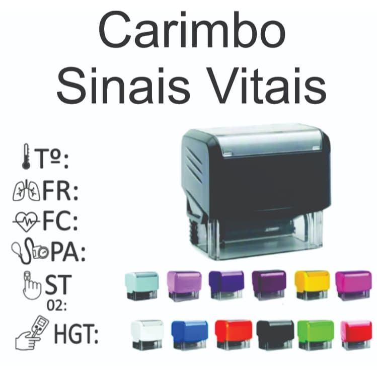 Carimbo enfermagem, Carimbo Sinais Vitais Carimbo médico Carimbo Profissional da saúde