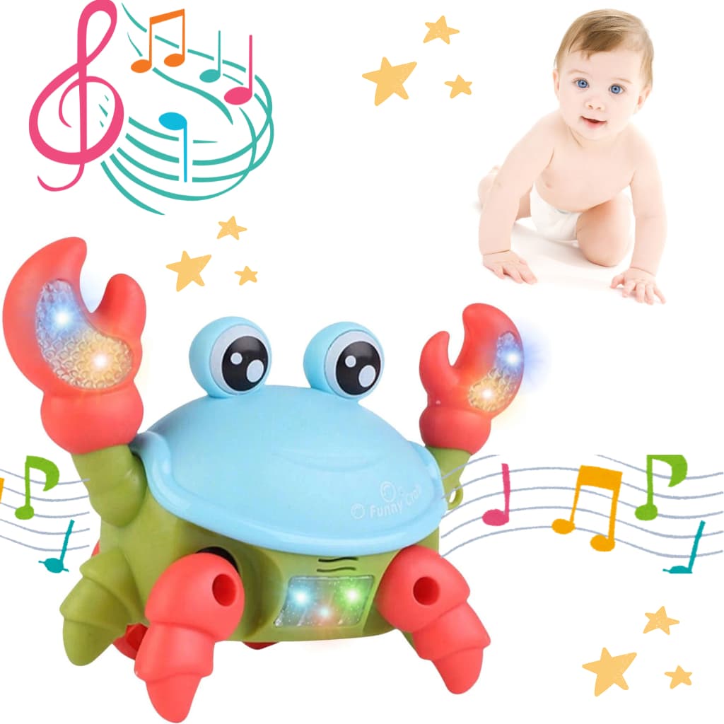 Brinquedo Caranguejo Fujão Musical Som Luz E Movimento Infantil Crianças ENVIO IMEDIATO