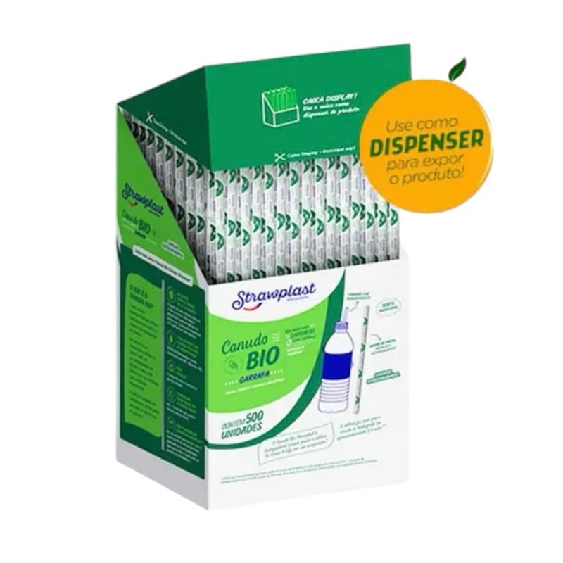500~2000 Canudo Biodegradável GARRAFA 23,5 Cm Strawplast OFF