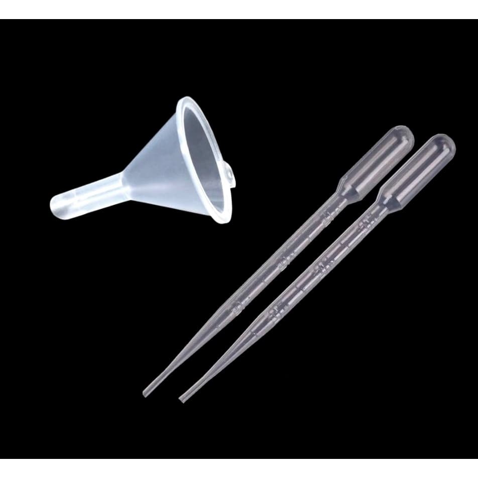 Pipeta 3ml ou Mini Funil de Plástico Transparente Para Transferência de Perfume Decant
