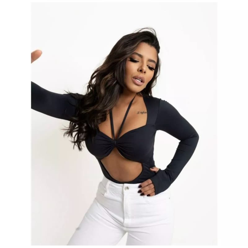 body  / bori com  amarração no pescoço casual festa  ( SUELLY ) 022