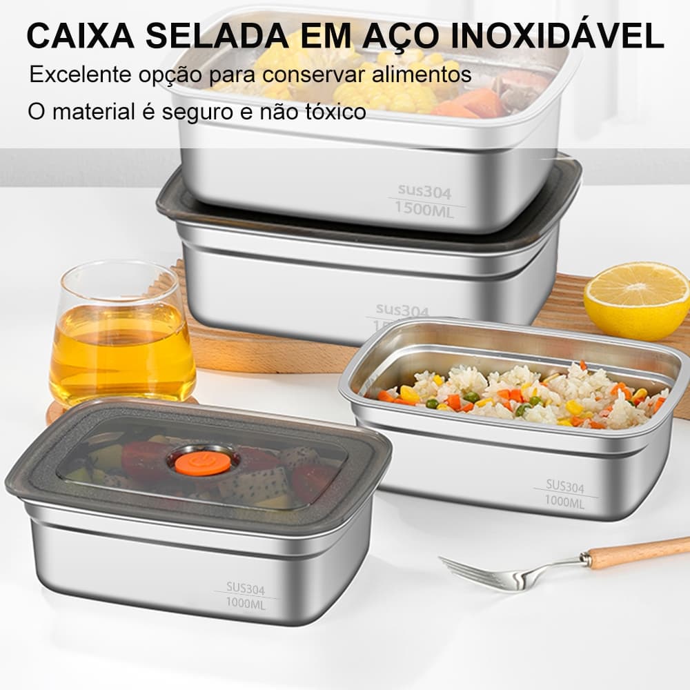 1000/1500ML Potes Tigelas Inox Alumínio Com Tampa Marmita Mantenha os alimentos Forno de microondas
