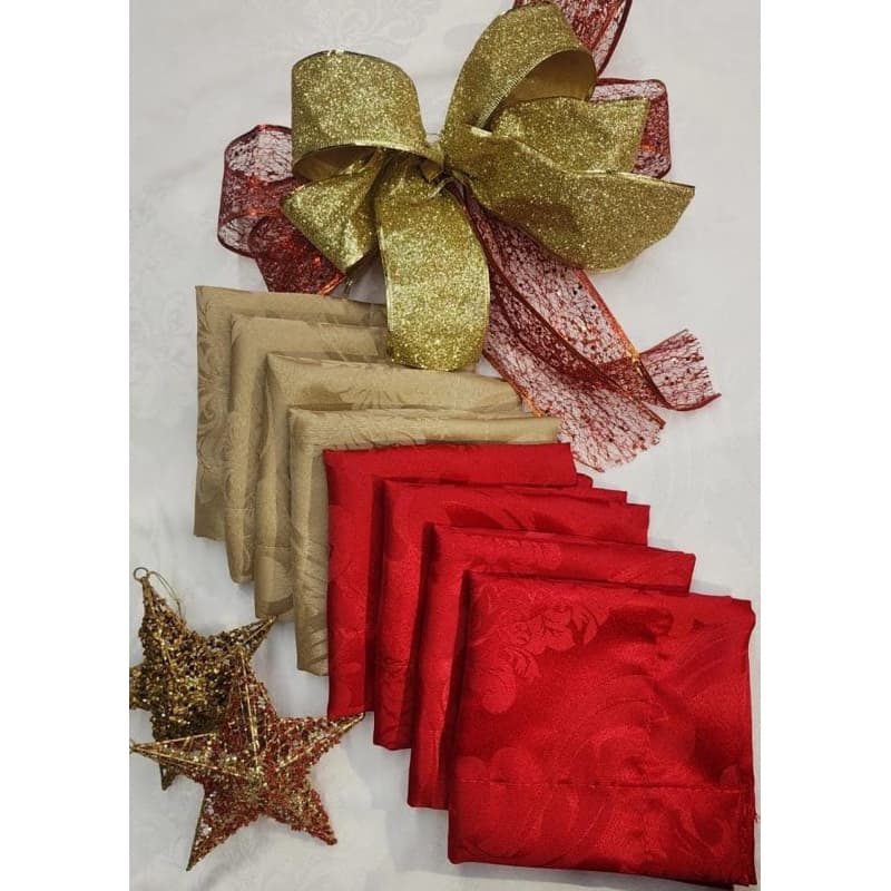 Kit 6 Guardanapos De Boca Para mesa posta e Decoração Em Tecido Jacquard