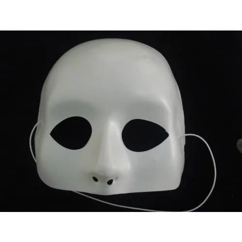 Máscara Face Branca Carnaval Halloween Teatro