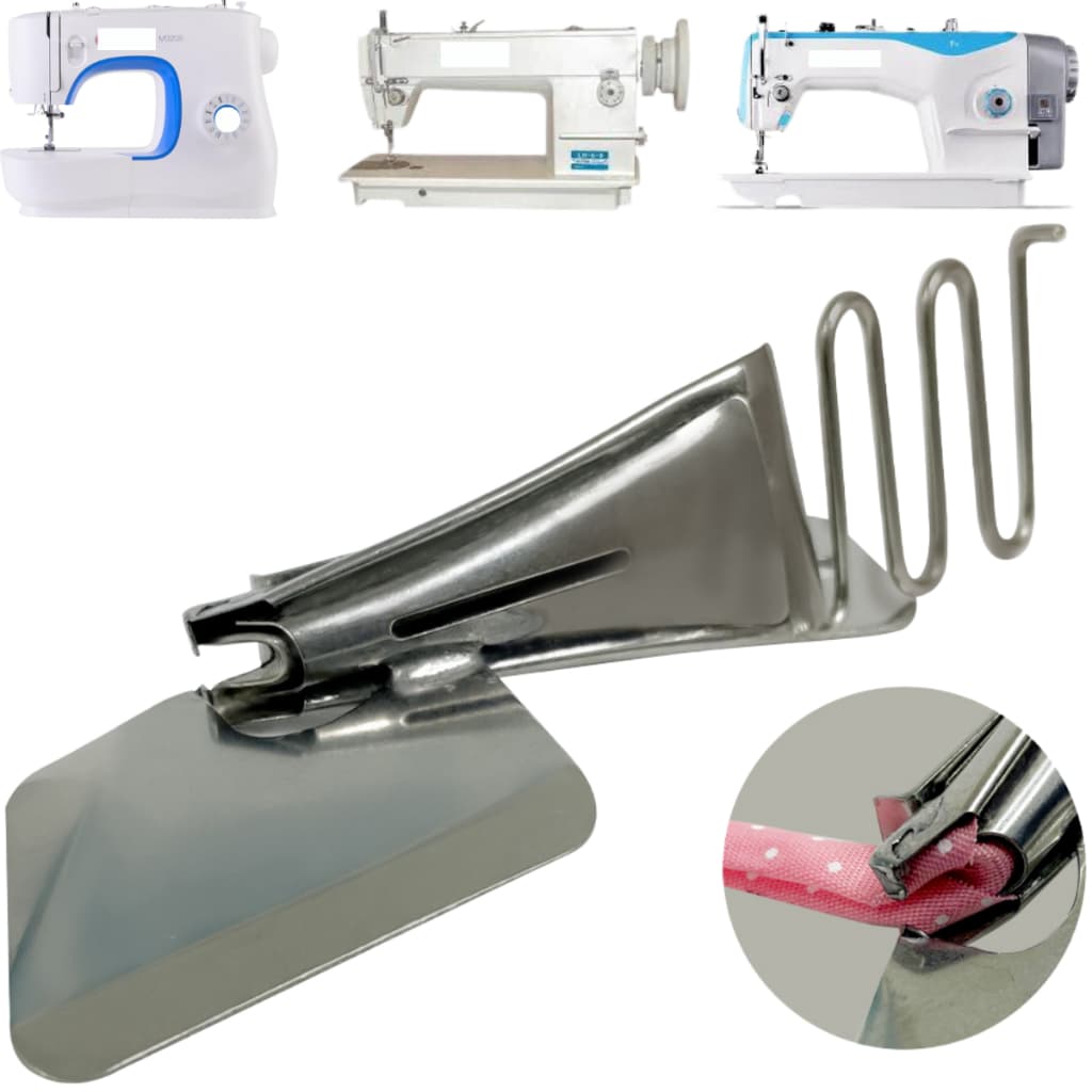 Aparelho de Passar Viés 2 Dobras ( Duas Viras ) Para Máquina de Costura Reta Industrial ou Doméstica