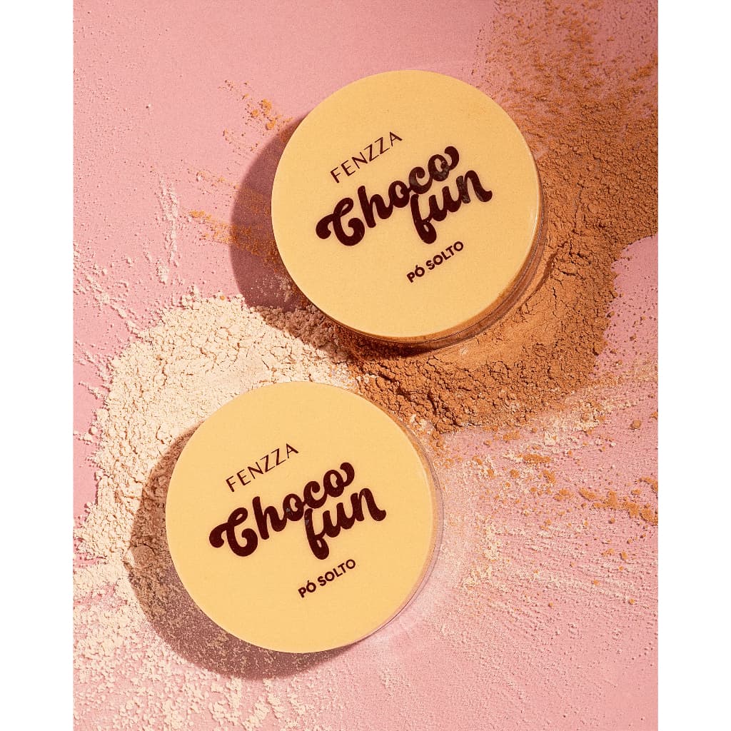 LANÇAMENTO Pó Solto Choco Fun Translucido Collection by Fenzza Resistente à Água Soft Focus