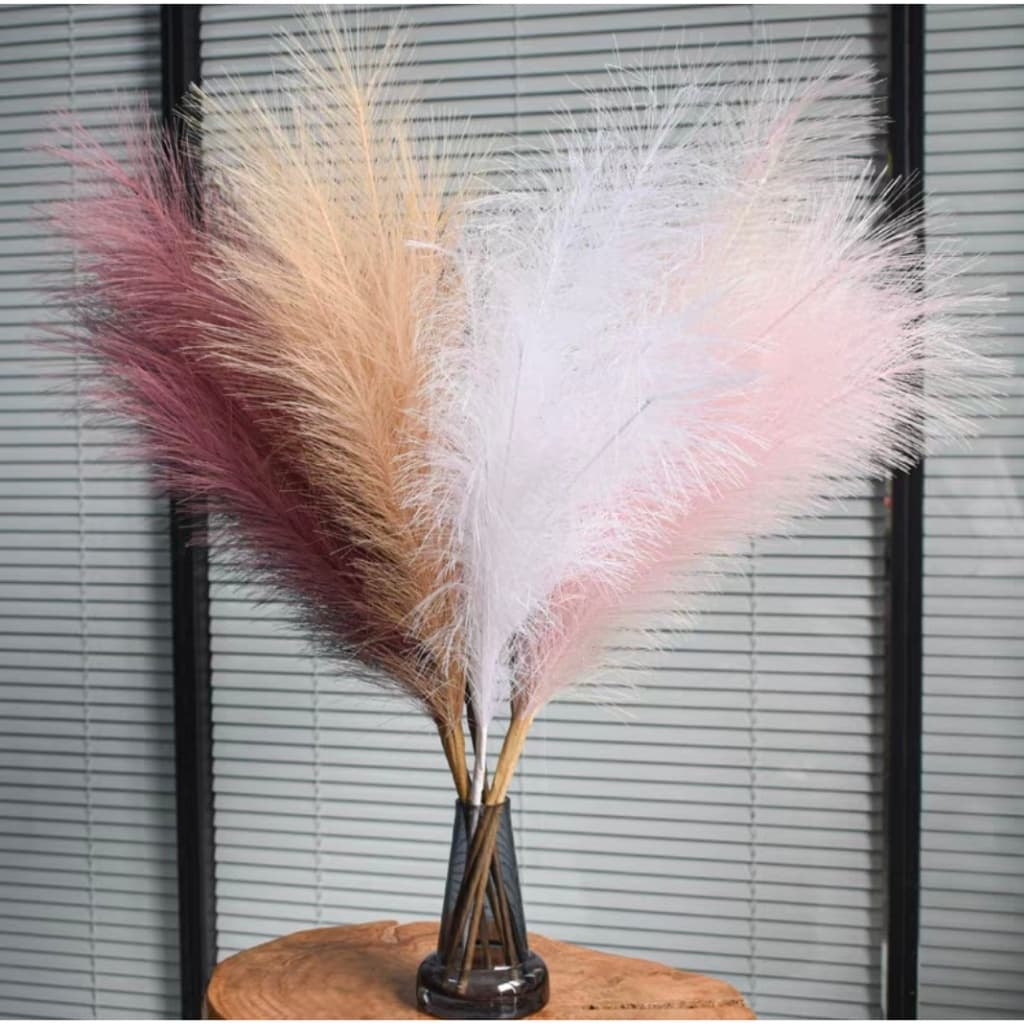 CAPIM DOS PAMPAS Decorações de Natal Artificial Fluffy Pampas Grass Decoration Fake Flower Reed Wedding Party Home Decor