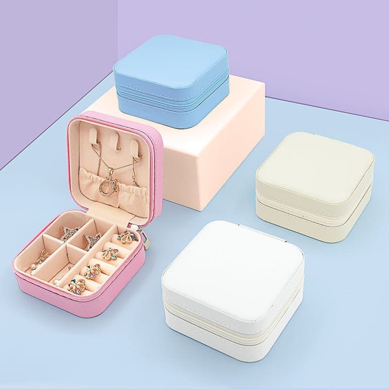 Promoçãokit 8 Mini Organizador Porta Joias Portátil Viagem Armazenamento de Brinco Colar