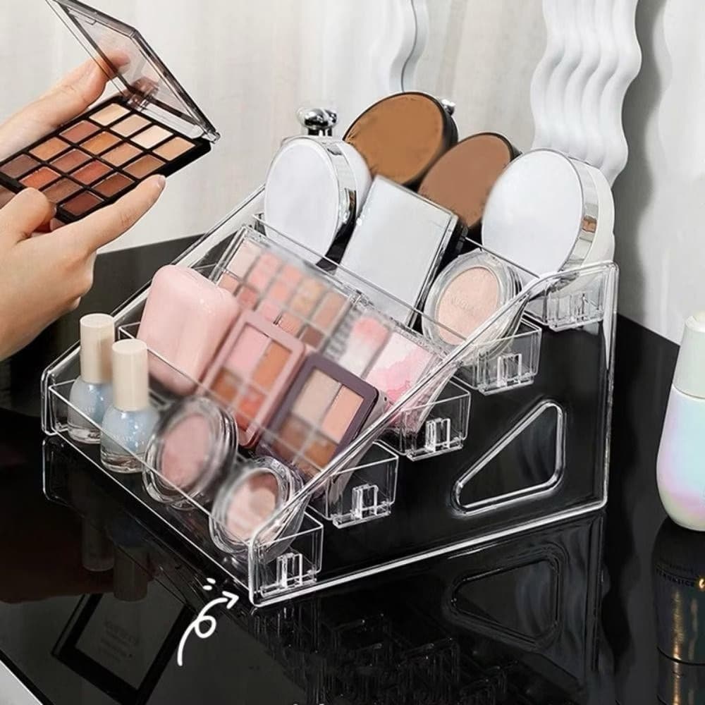 Caixa Acrílica Porta Organizadora com 5/7 Prateleiras esmalte em cosméticos Expositor de Esmaltes Acrílico Transparente