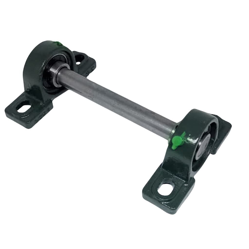 02 Mancal Tipo Apoio Pedestal c/ Rolamento + Eixo 25mm X 300mm