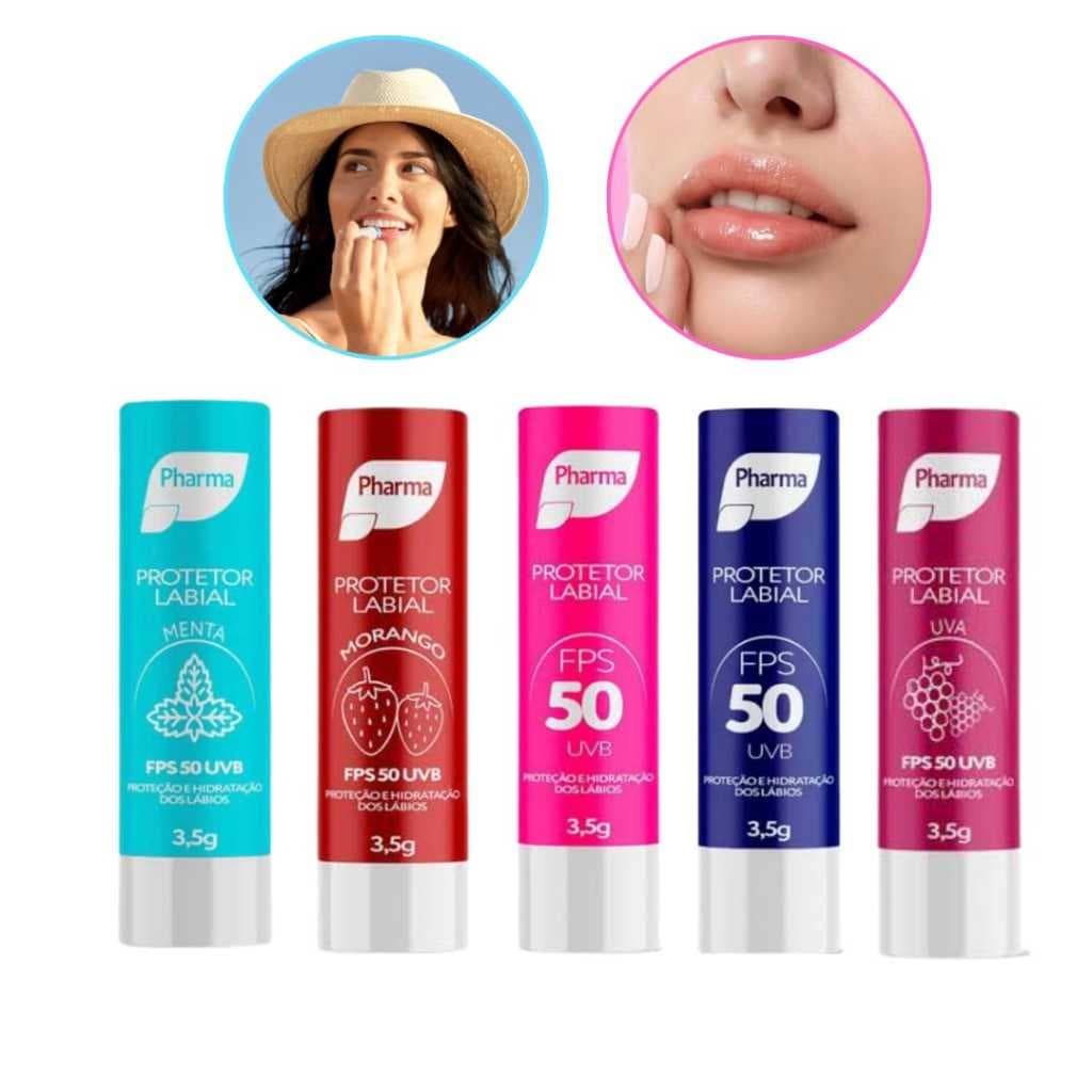 Protetor Solar Labial Fps 50 Uvb Pharma Sem Cor com Cheiro