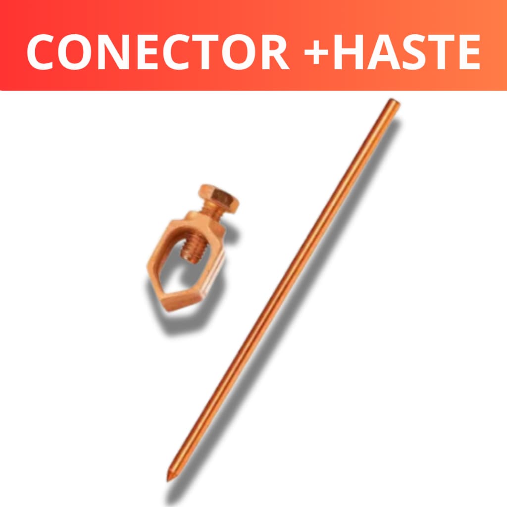 HASTE TERRA 10mm x1,2mt E CONECTOR TERRA